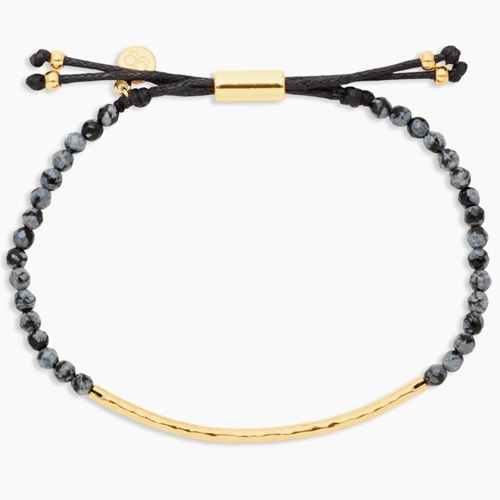 Gorjana Power Gemstone Bracelet in Snowflake Obsidian